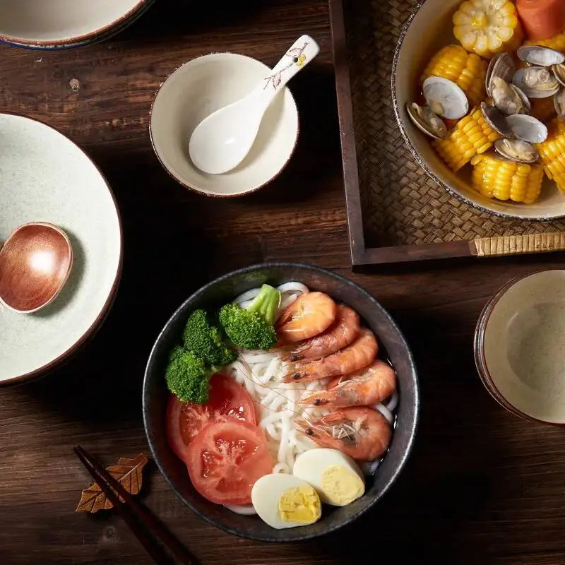 Elegante Bol de Cerámica para Ramen | Perfecto para Sopas y Fideos
