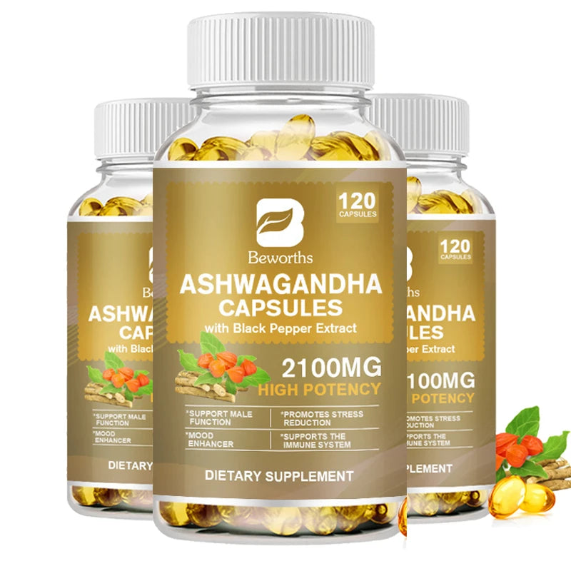 Ashwagandha Root Extract Capsules | Enhance Sleep & Relieve Stress