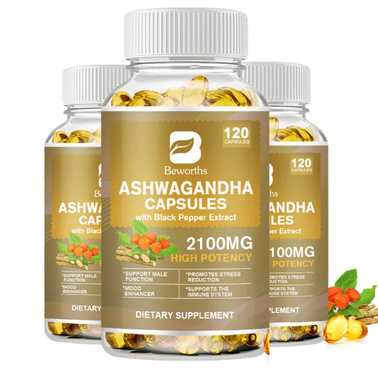 Ashwagandha Root Extract Capsules | Enhance Sleep & Relieve Stress