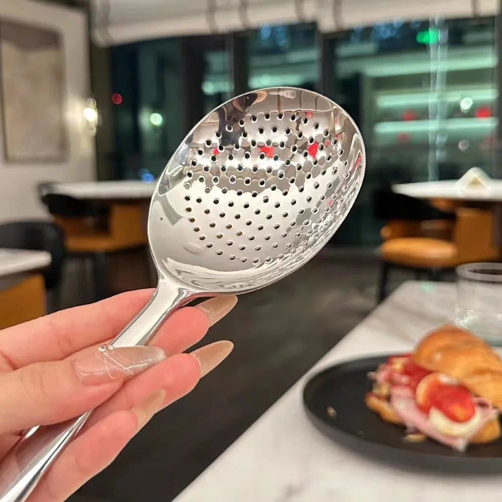 Large Stainless Steel Round Spoon | Perfect Kitchen Utensil