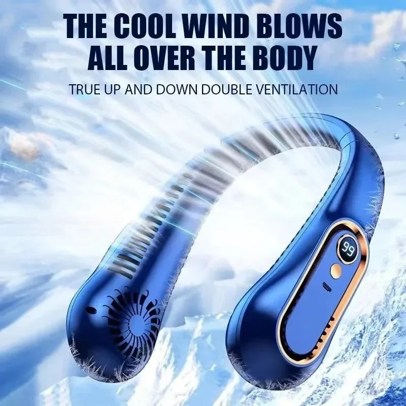 Portable Bladeless Fan | Ultra Quiet USB Charging Neck Fan