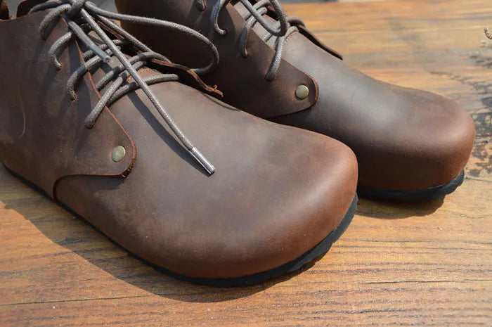 Handmade Genuine Leather High Top Women's Shoes | Stylish Casual Footwear