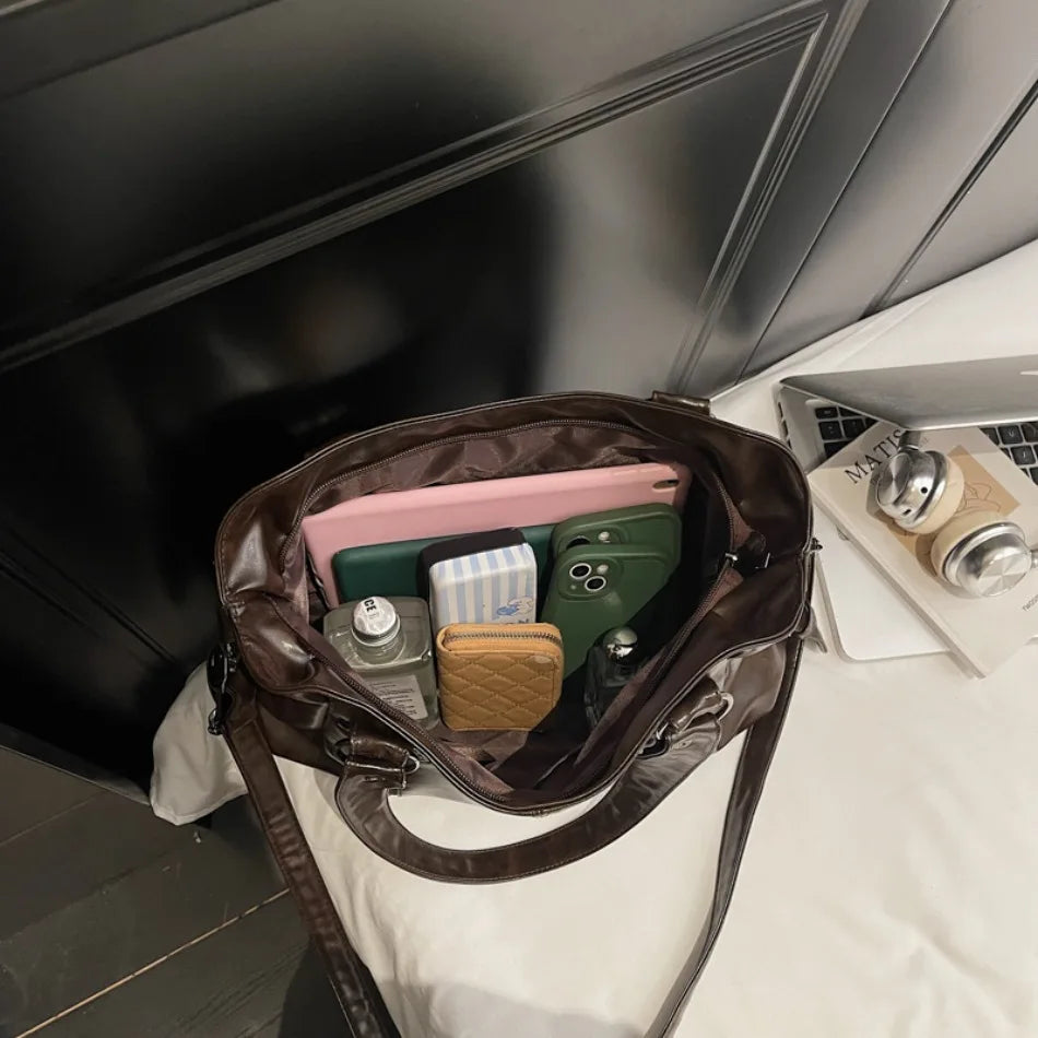 Large Capacity Shoulder Bag | Stylish PU Leather Tote for Women