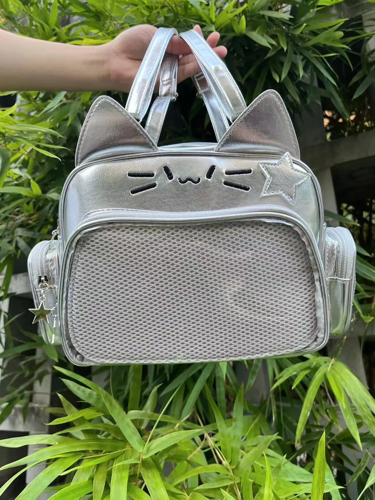 Cute Solid Black Ita Bag | Stylish Women's Everyday Backpack