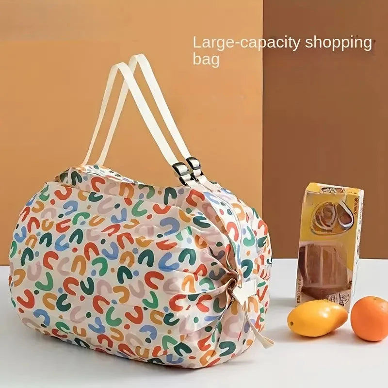 Portable Foldable Tote Bag | Reusable Shopping Shoulder Bag