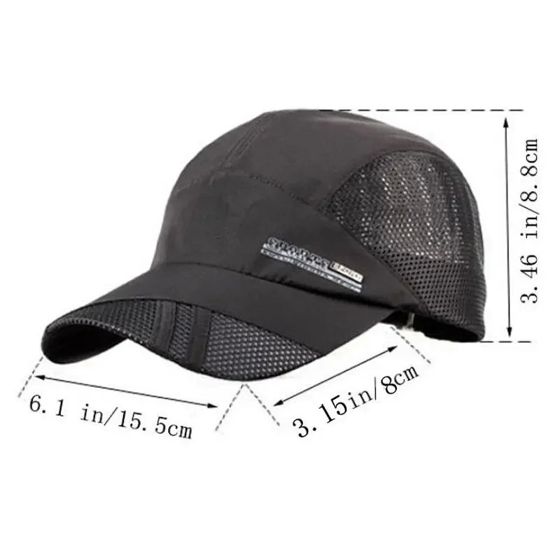 Adjustable Quick Dry Breathable Sports Cap for Outdoor Activities