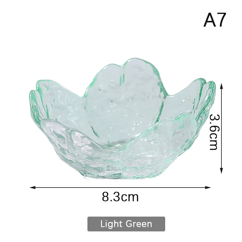 Elegant Cherry Blossoms Seasoning Plate | Nordic Glass Dish