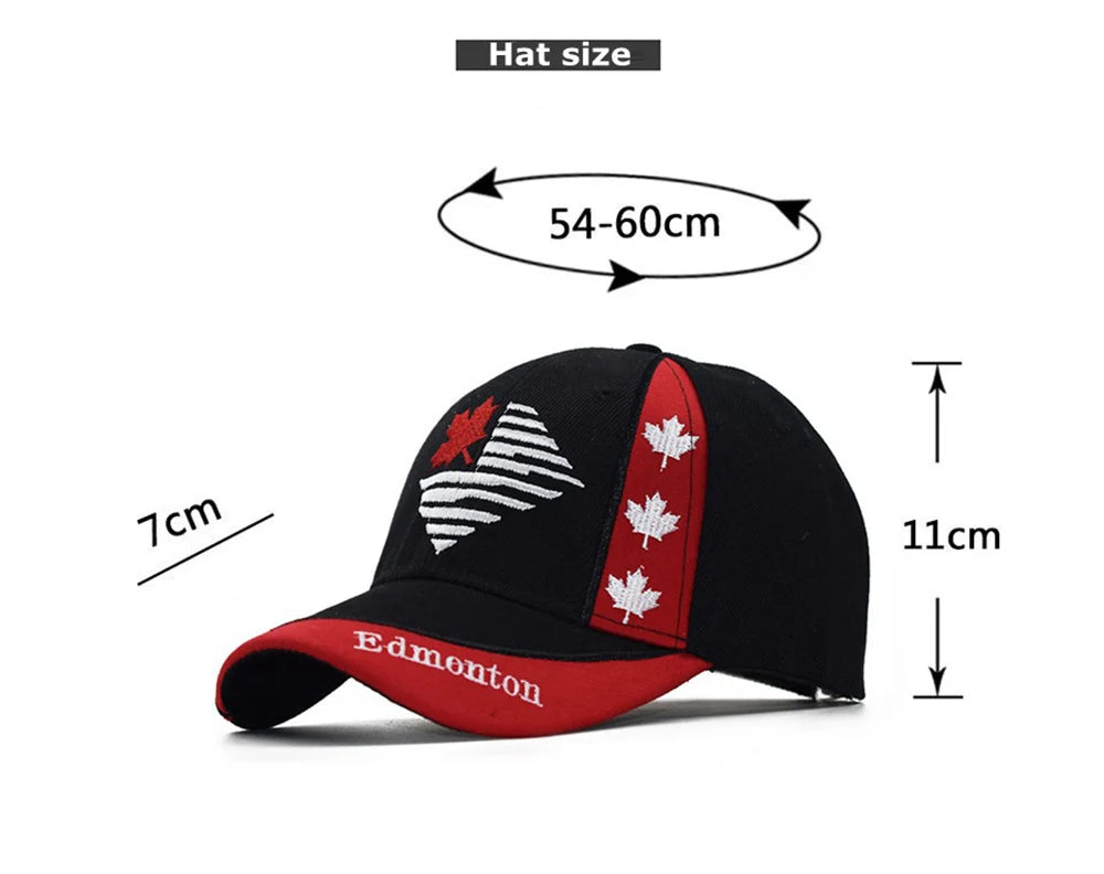 Embroidered Canada Flag Baseball Cap | Stylish Snapback Hat for All