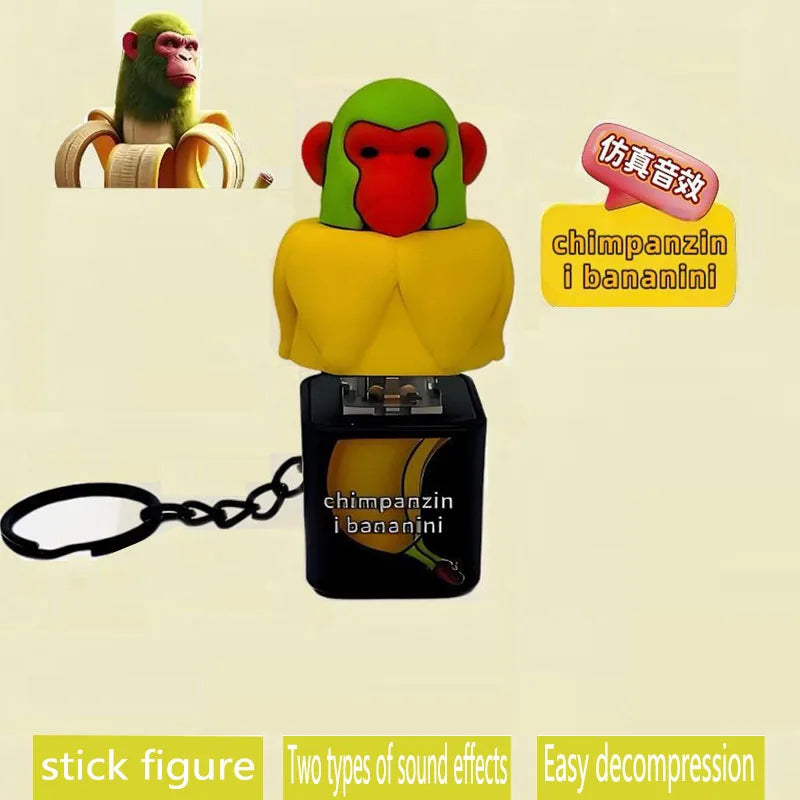 Wooden Stick Man Keychain Pendant | Fun Anime Decor Gift Toy