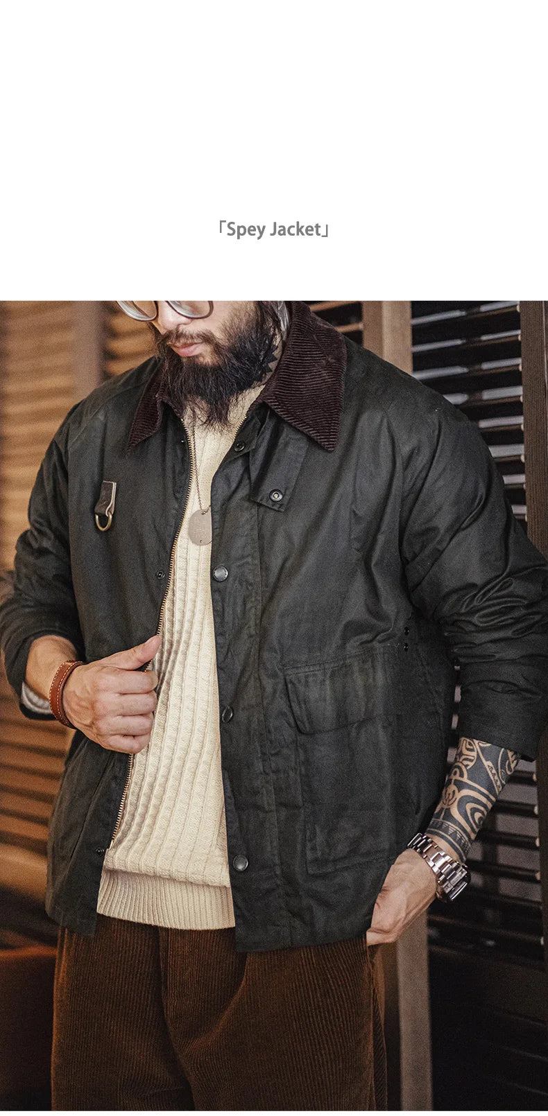 Vintage Waxed Fishing Jacket for Men | Classic Outdoor Coat