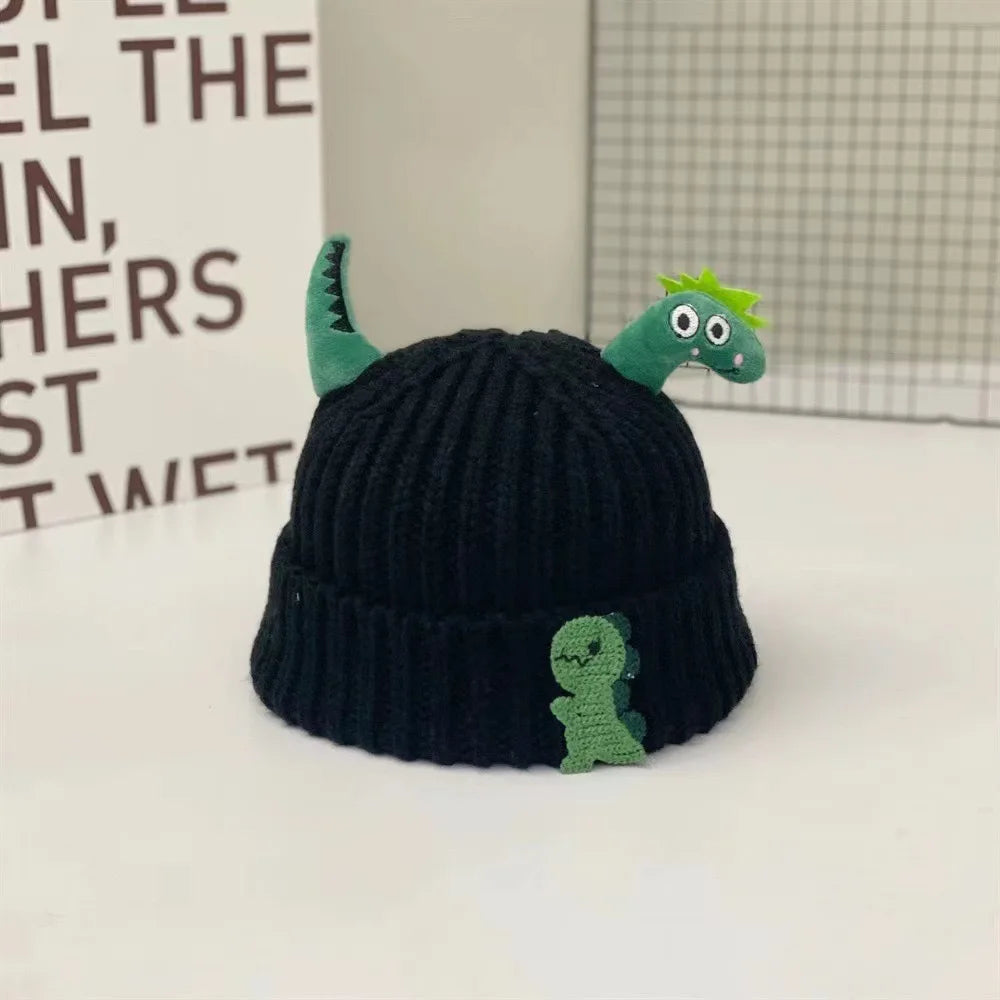 Cute Dinosaur Baby Knitted Winter Hat | Warm Wool-Blend Beanie