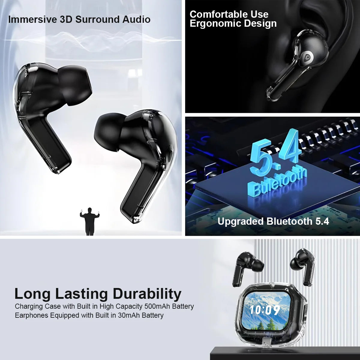 Wireless Bluetooth Headphones with Real-Time Translation