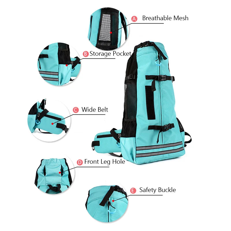Cycling Travel Pet Carrier for Small to Medium Dogs | Adjustable Backpack