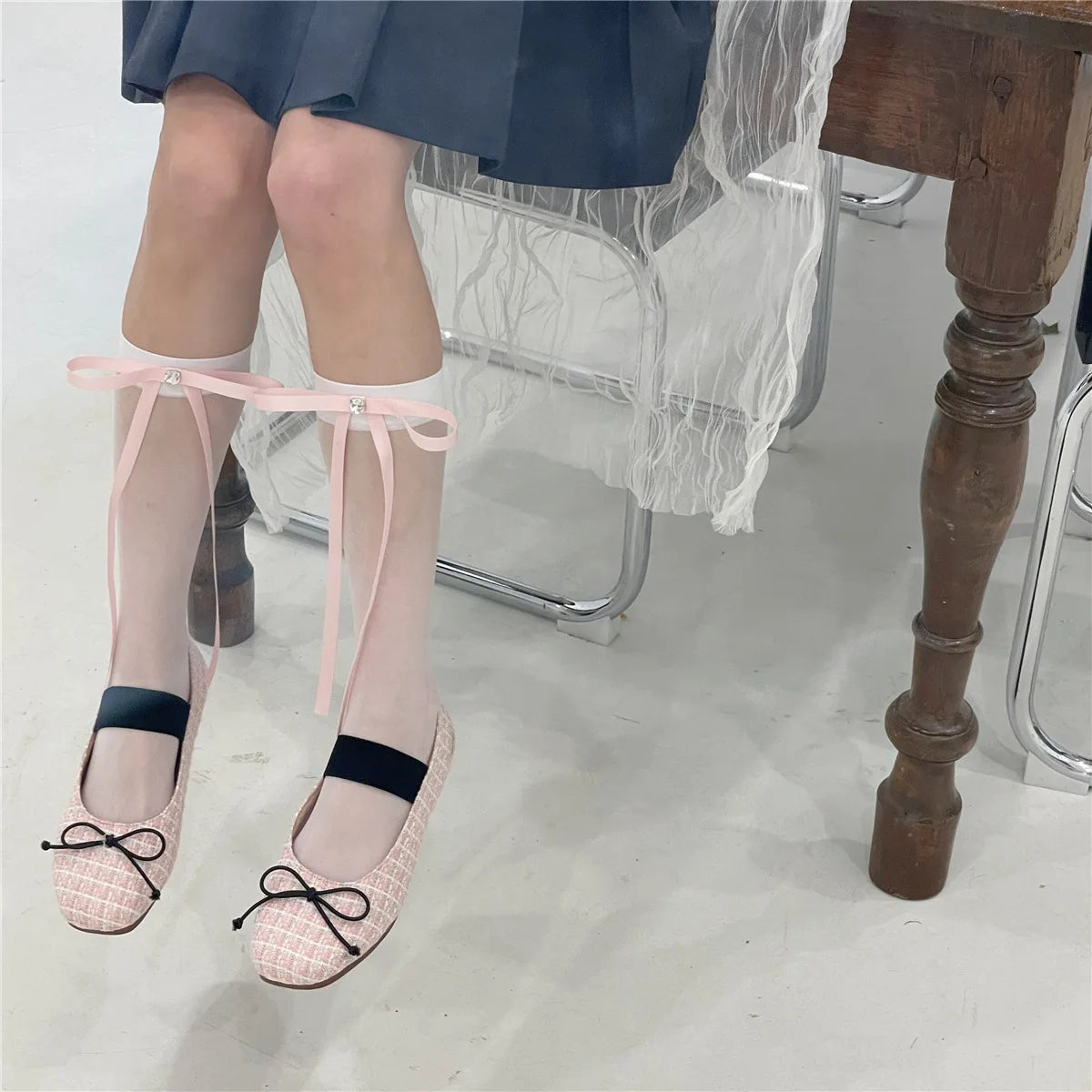 Stylish Women's Knee High Socks | Floral Pattern Accessories