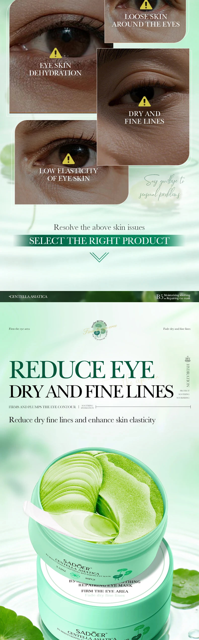 80pcs Collagen Eye Masks for Dark Circles & Wrinkles Relief