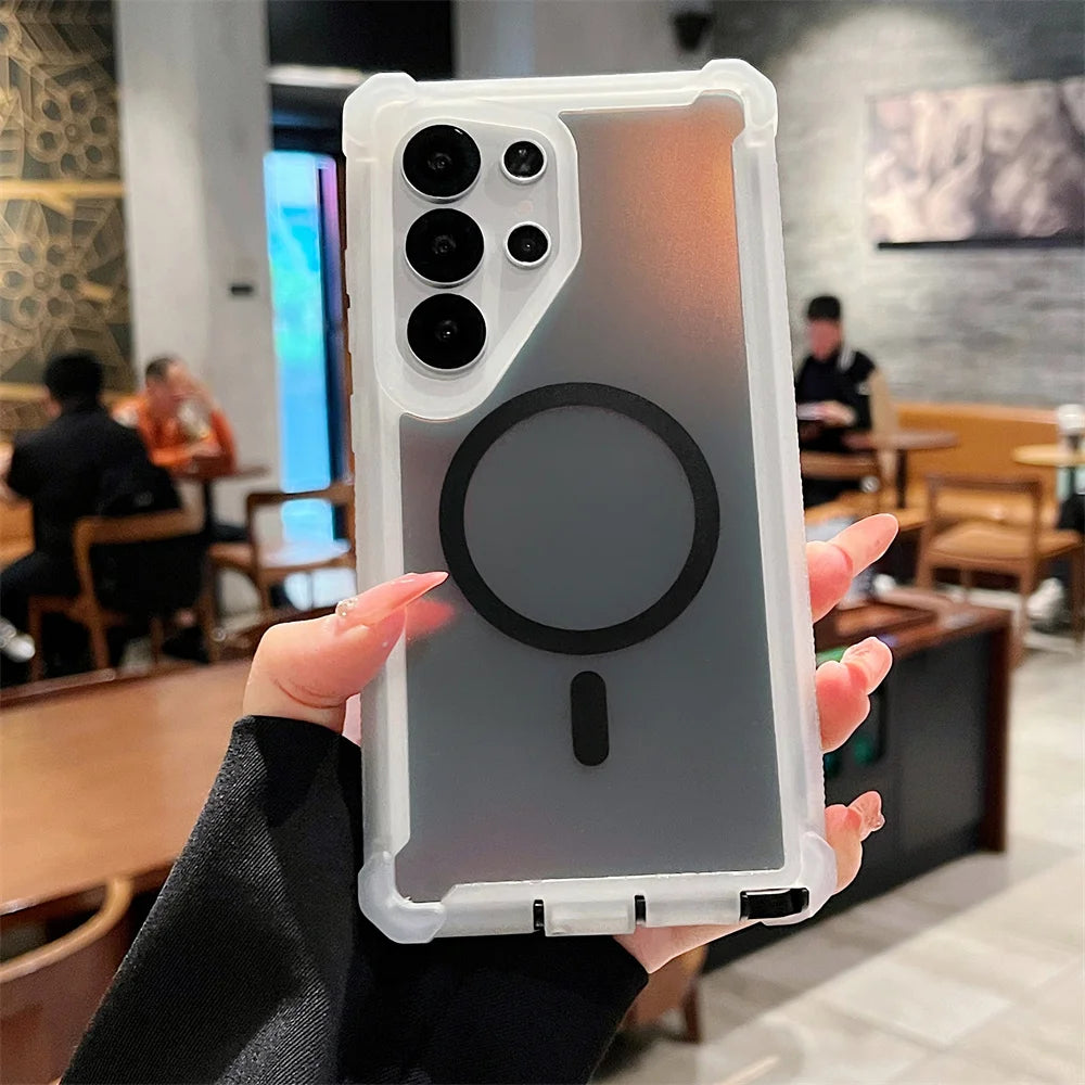 Luxury Shockproof Magnetic Color Changing Case for Samsung Devices