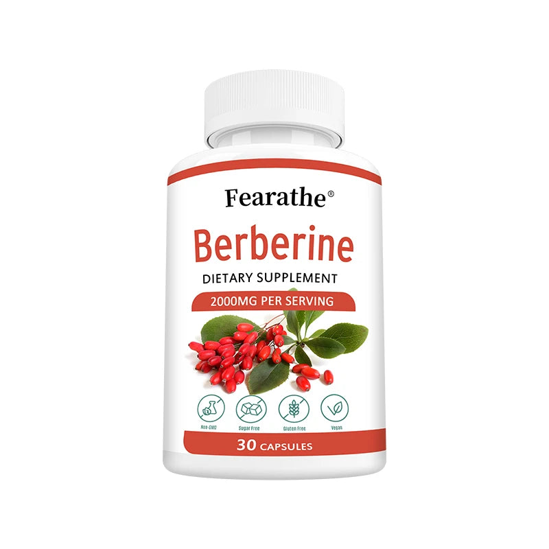 Natural Berberine Capsules 2000mg | Support Cardiovascular & Digestive Health