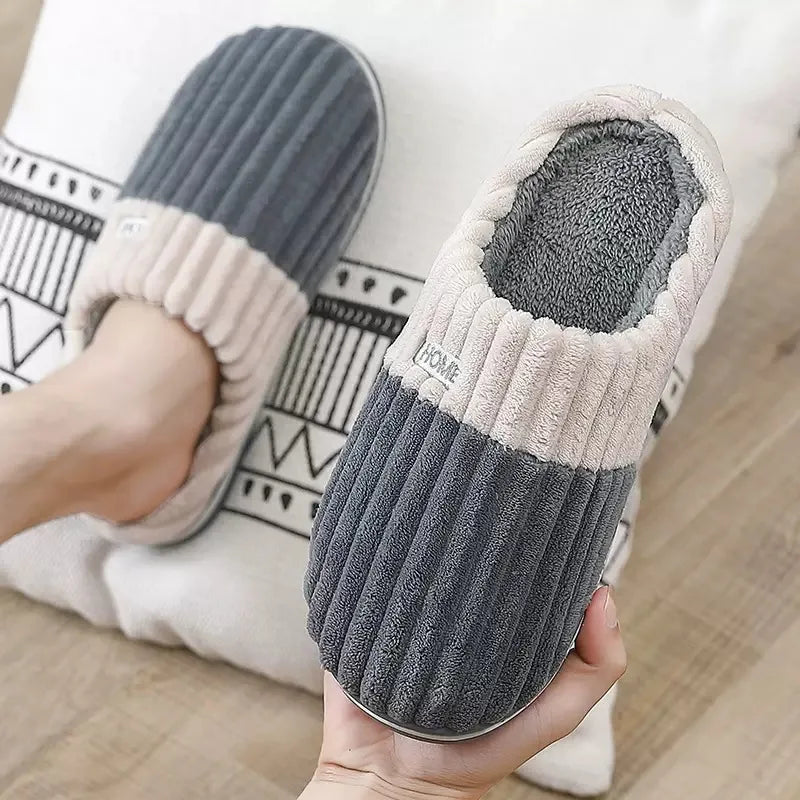 Cozy Plush Fur Slippers for Couples | Soft Non-Slip Winter Footwear