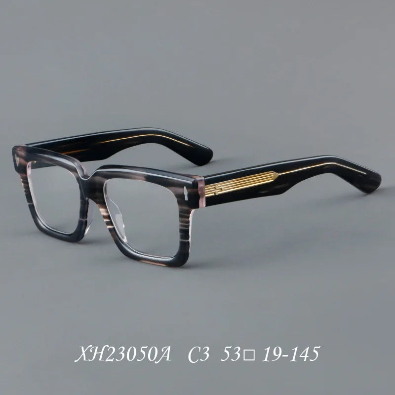 Customizable Retro Geometric Square Anti-Blue Light Eyewear