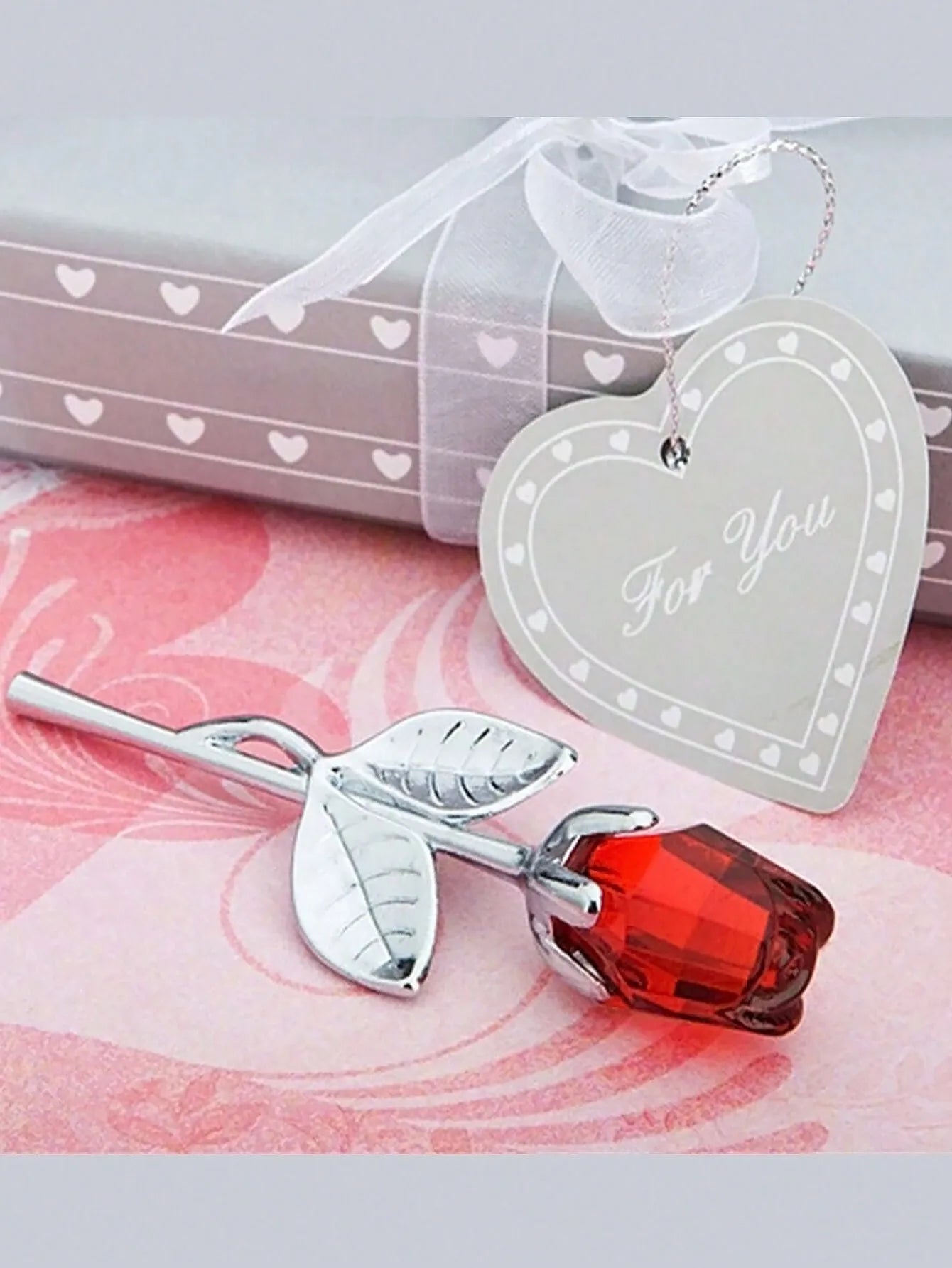 Artificial Glass Rose Crystal Flower | Elegant Party Gift
