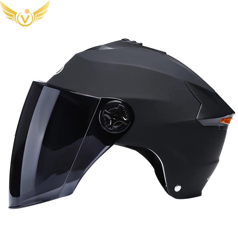 LED Motorcycle Helmet for Moped & Electric Scooter | Unisex Safety Gear