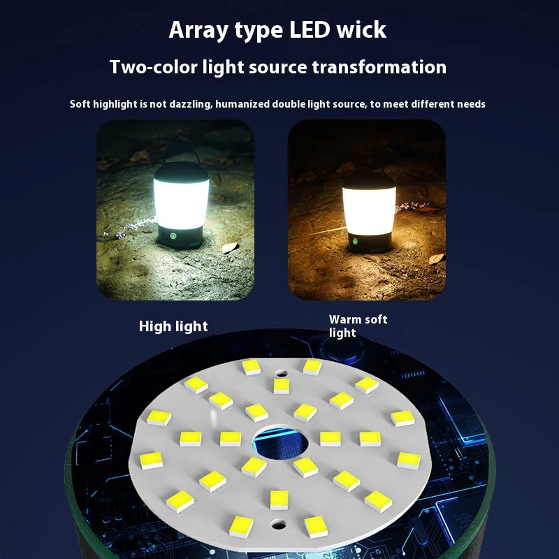 Retro Portable Camping Lantern | Rechargeable Waterproof Night Light