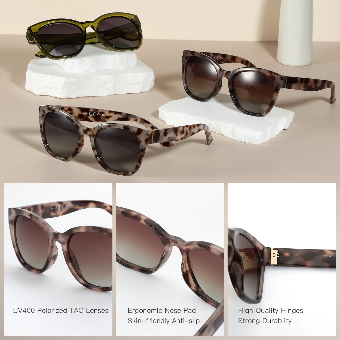Stylish Butterfly Frame Polarized Sunglasses for Women | UV400 Protection