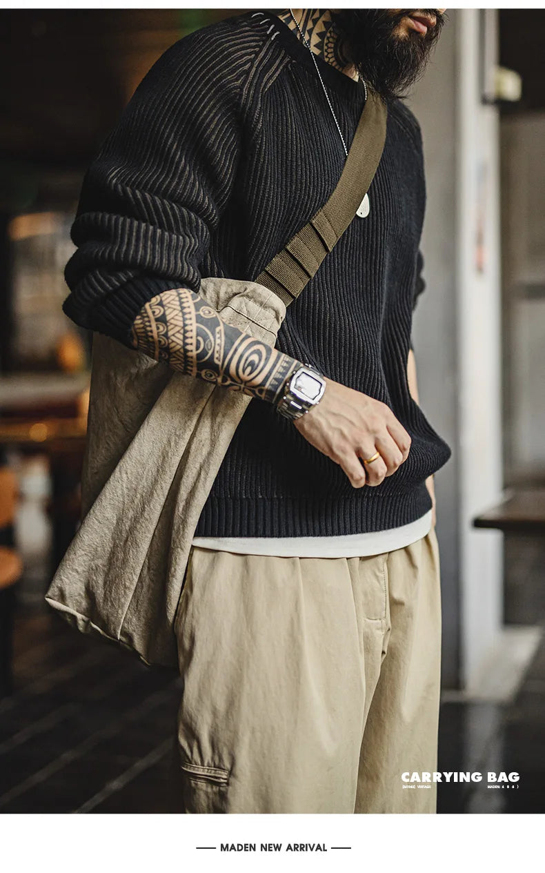Large-Capacity Tie-Dye Canvas Shoulder Bag | Vintage Style Travel Bag
