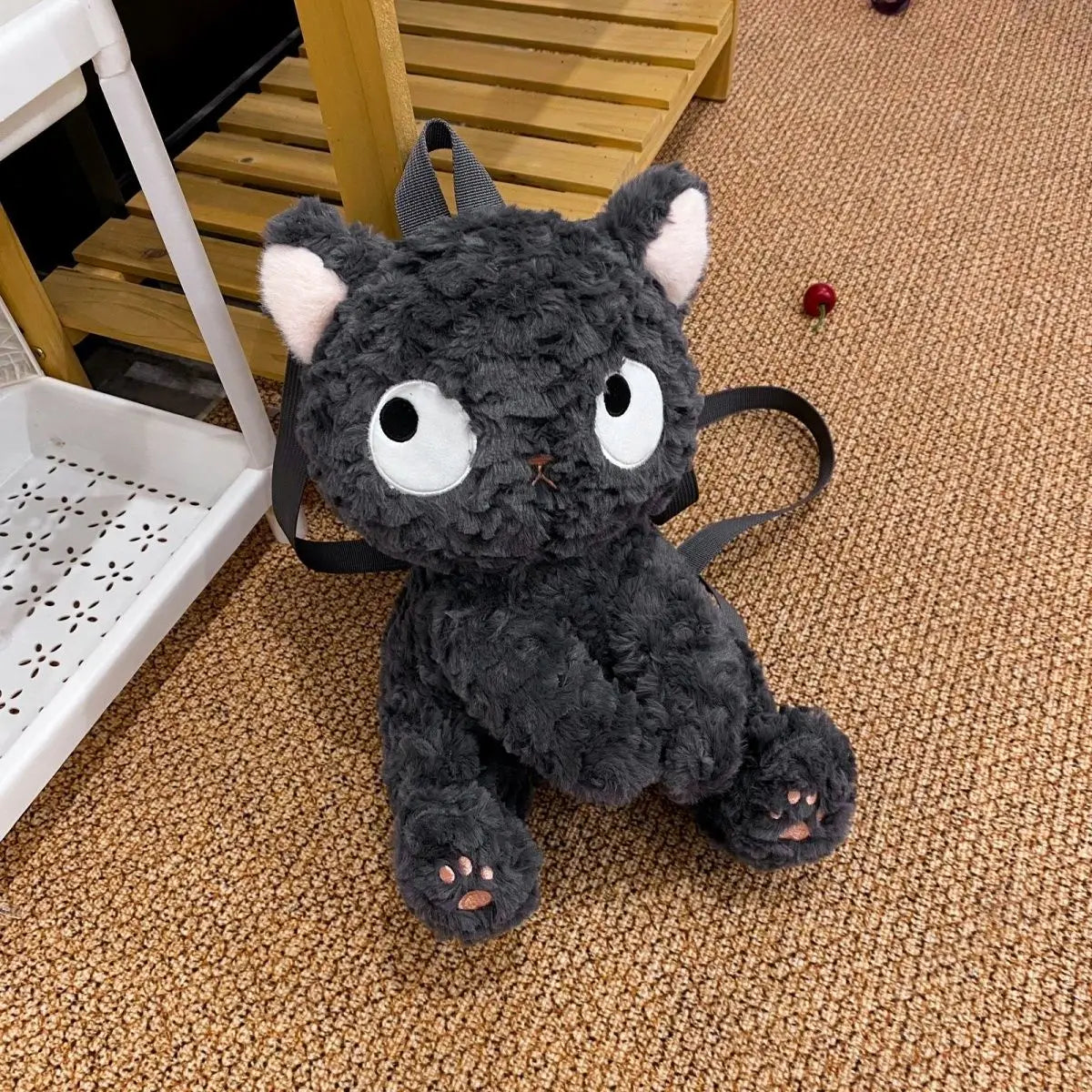 Cute Black Cat Plush Backpack | Adorable Kawaii Knapsack for All