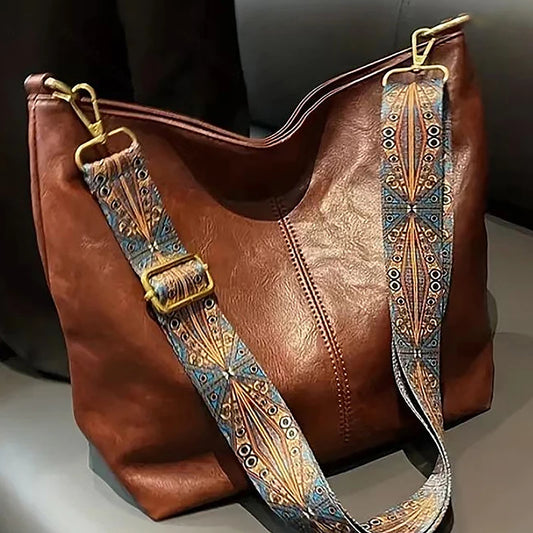 Women's Vintage PU Leather Bucket Sling Bag | Chic & Practical