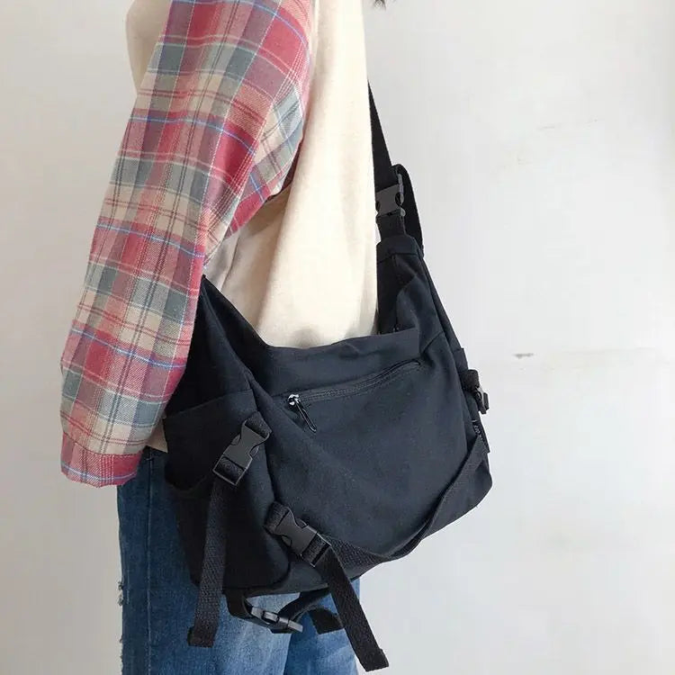 Stylish Canvas Messenger Bag | Versatile & Spacious Travel Companion
