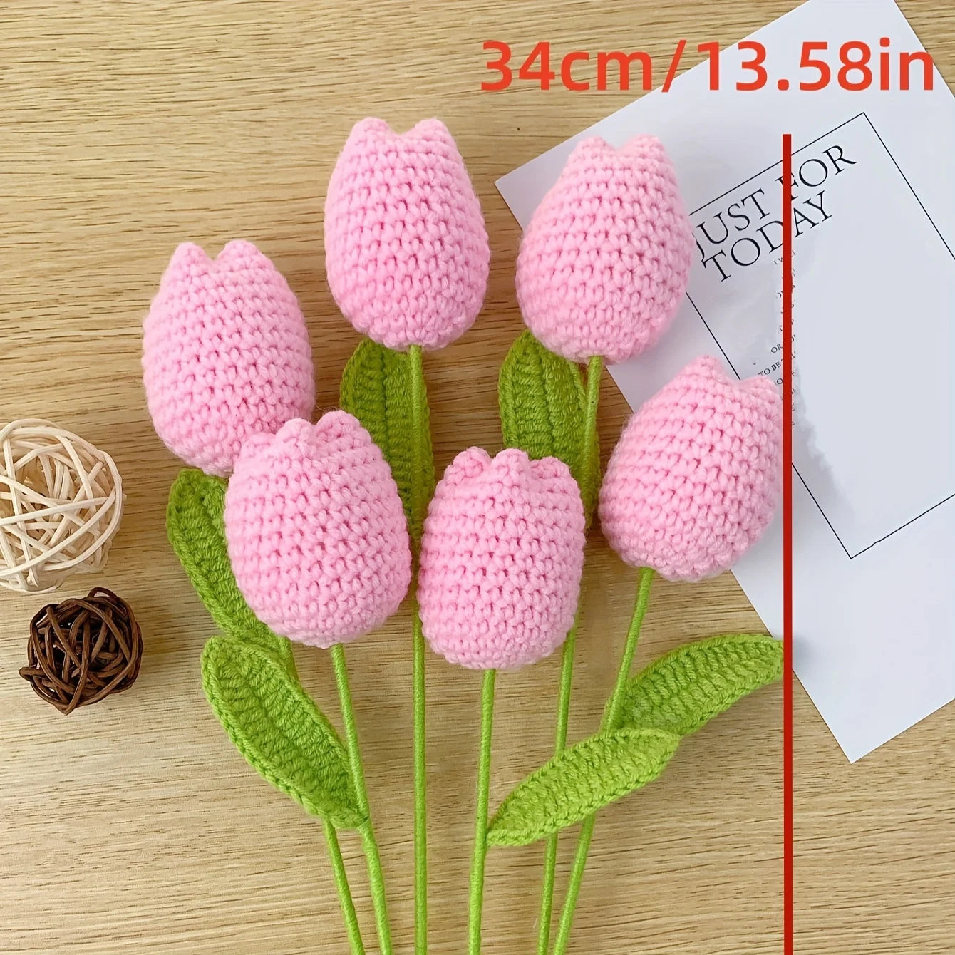 Hand Woven Crocheted Tulip Bouquets | Elegant Room Decor Gifts