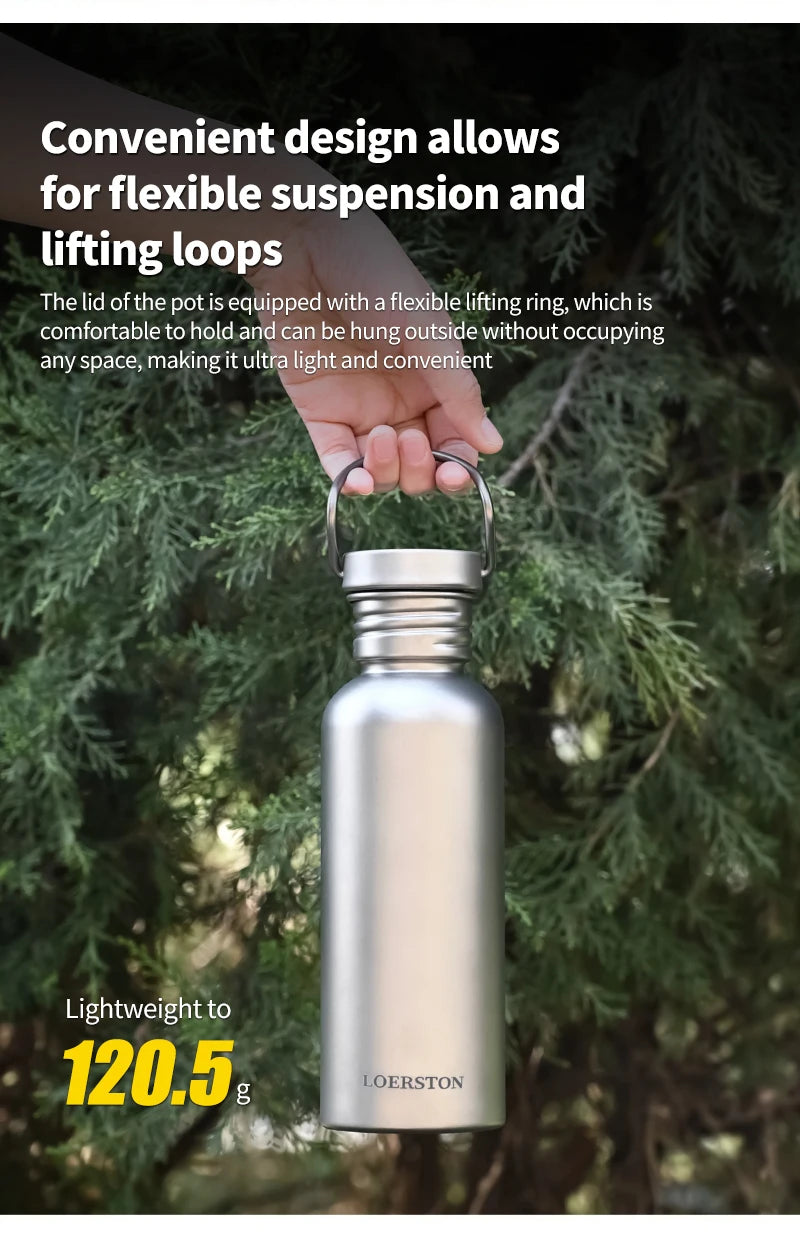 Durable Titanium Water Bottle for Outdoor Adventures | Sports Cycling Hiking
