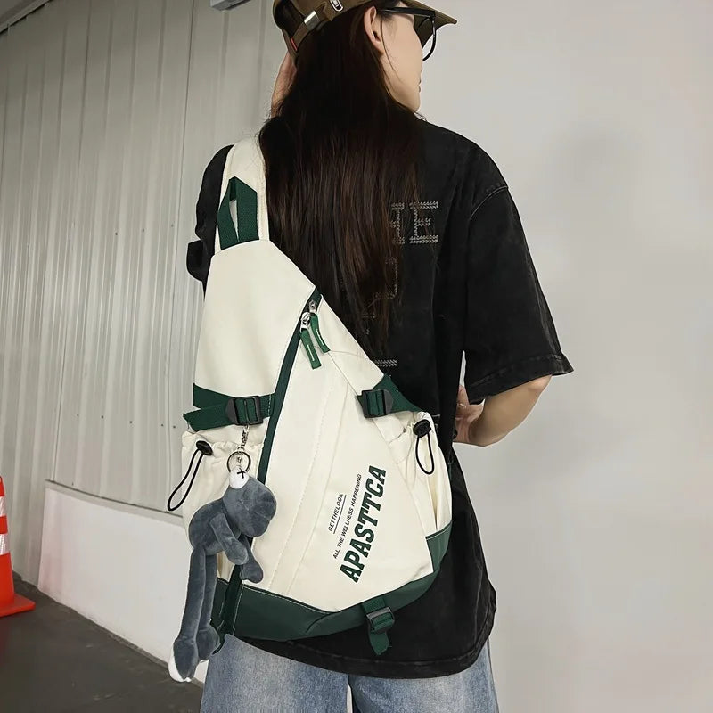 Outdoor Motorcycle Sport Travel Crossbody Bag Tactical Multifunction Waterproof Single Shoulder Backpack Unisex Casual Chest Bag