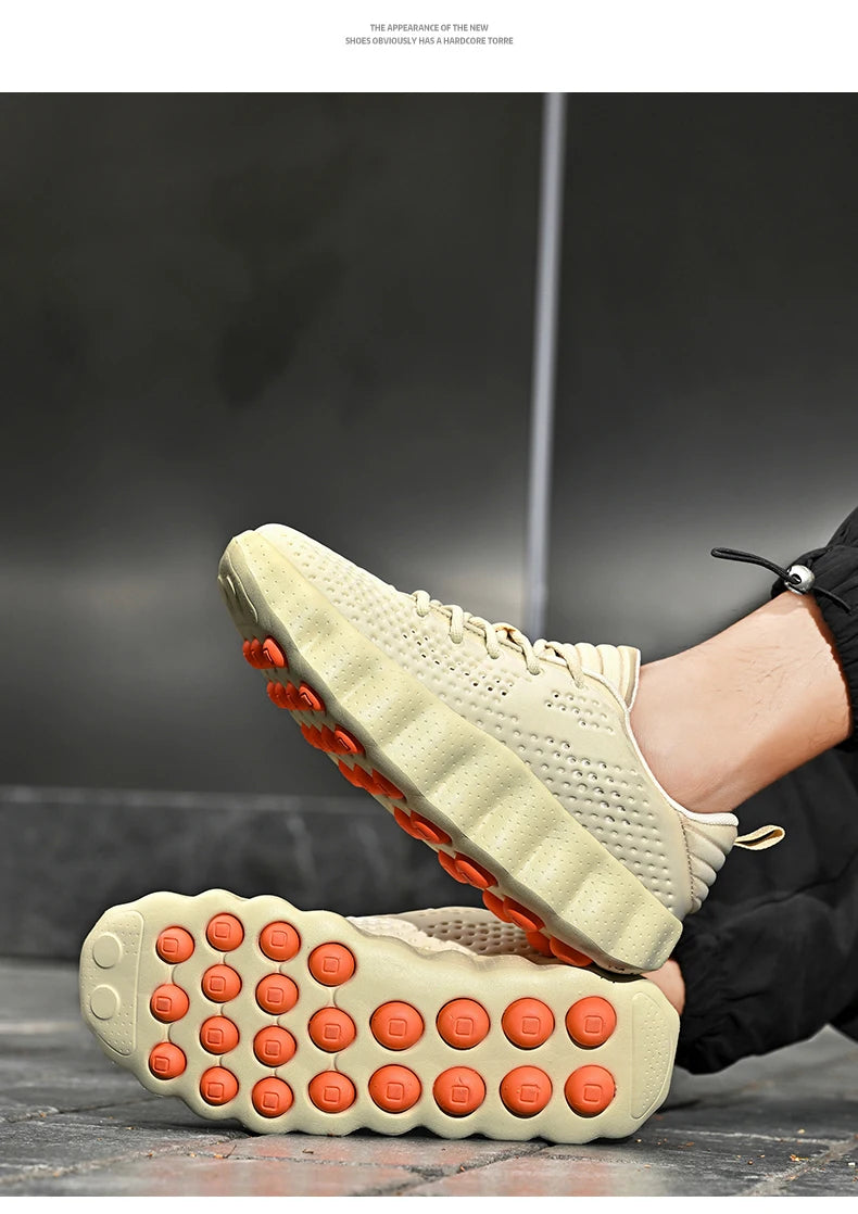 Men's Casual Thick Sole Sneakers | Breathable Summer Walking Shoes
