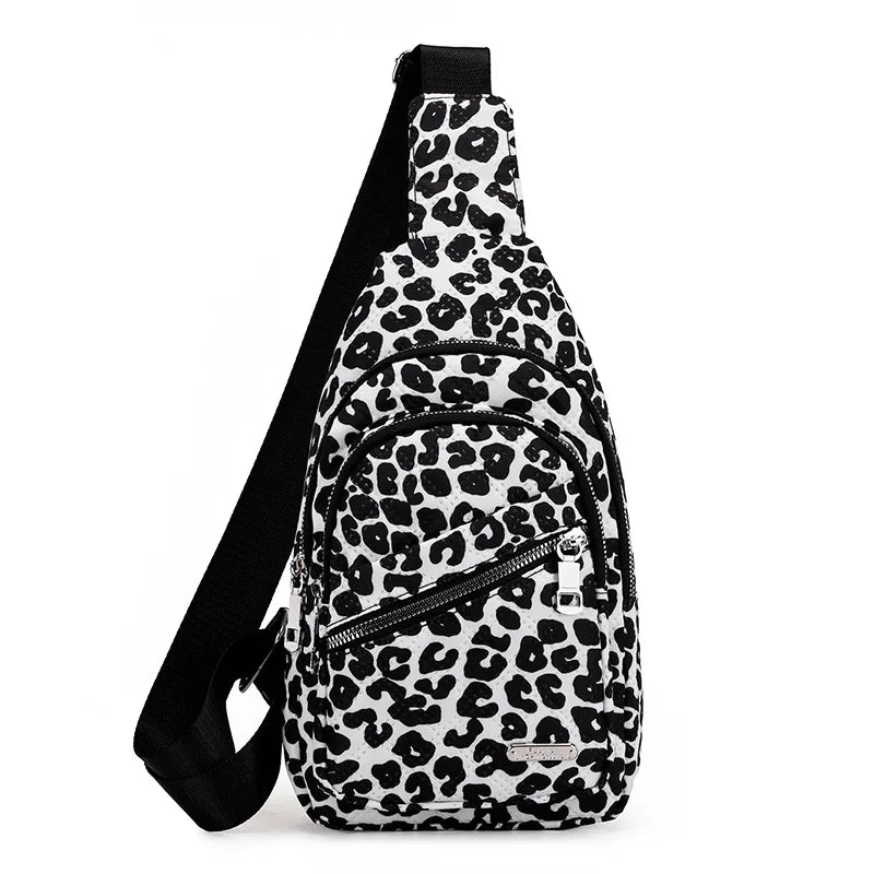 Floral Quilted Mini Sling Chest Bag | Adjustable Crossbody Backpack