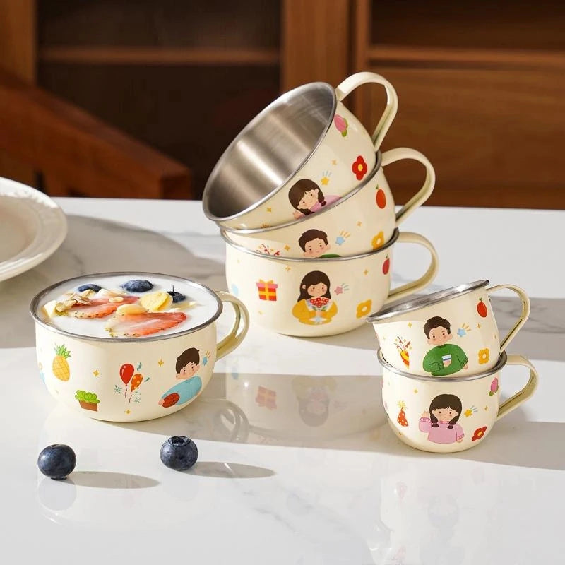 Cute Stainless Steel Water Cup for Kids | Anti-Scald Mug