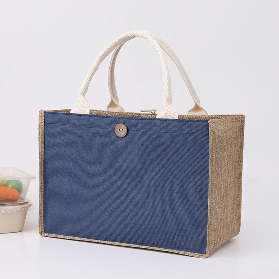 Large Capacity Linen Tote Bag | Versatile Shoulder Bag for Commuting