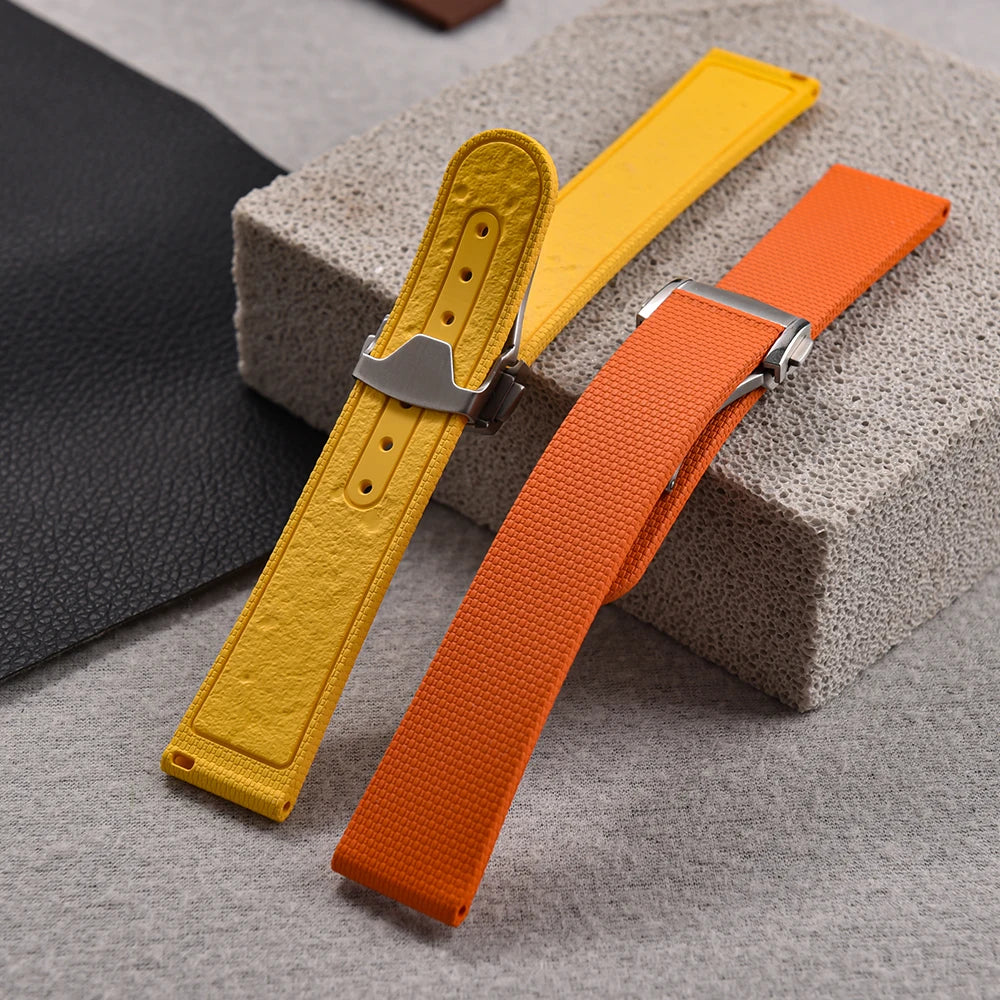 Unisex 20mm Premium Rubber Watch Bands | Quick Release Strap