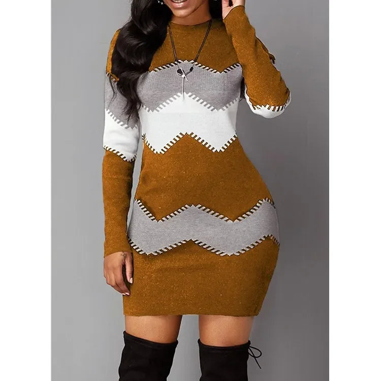 Boho Vintage Striped Women's Dress | Elegant Casual Party Wear