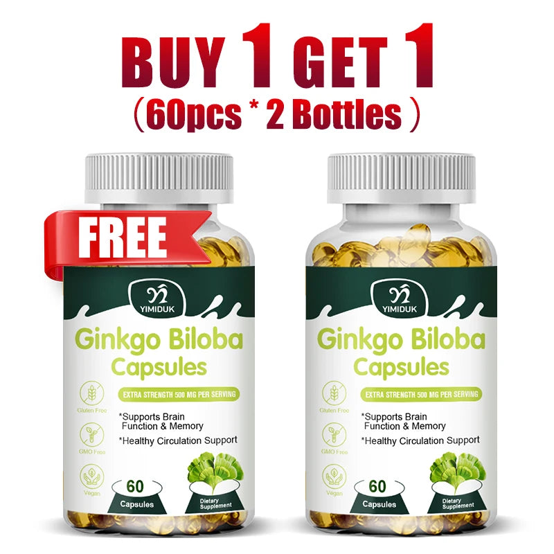 Buy 2 Get 2 Free! Ginkgo Biloba Extract for Enhanced Memory & Focus