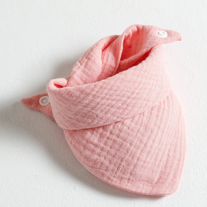 5 Pcs Baby Feeding Drool Bibs | Soft Cotton Bandana Bibs
