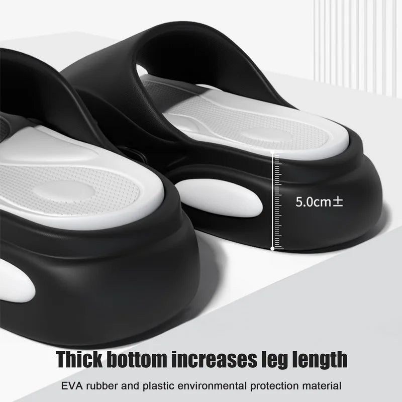 Men's Summer Sandals - Soft Cloud House Platform Slides for Beach