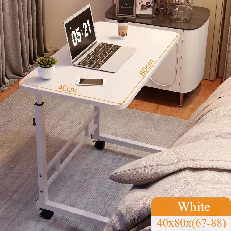 Escritorio de noche de altura regulable con ruedas | Mesa de estudio portátil