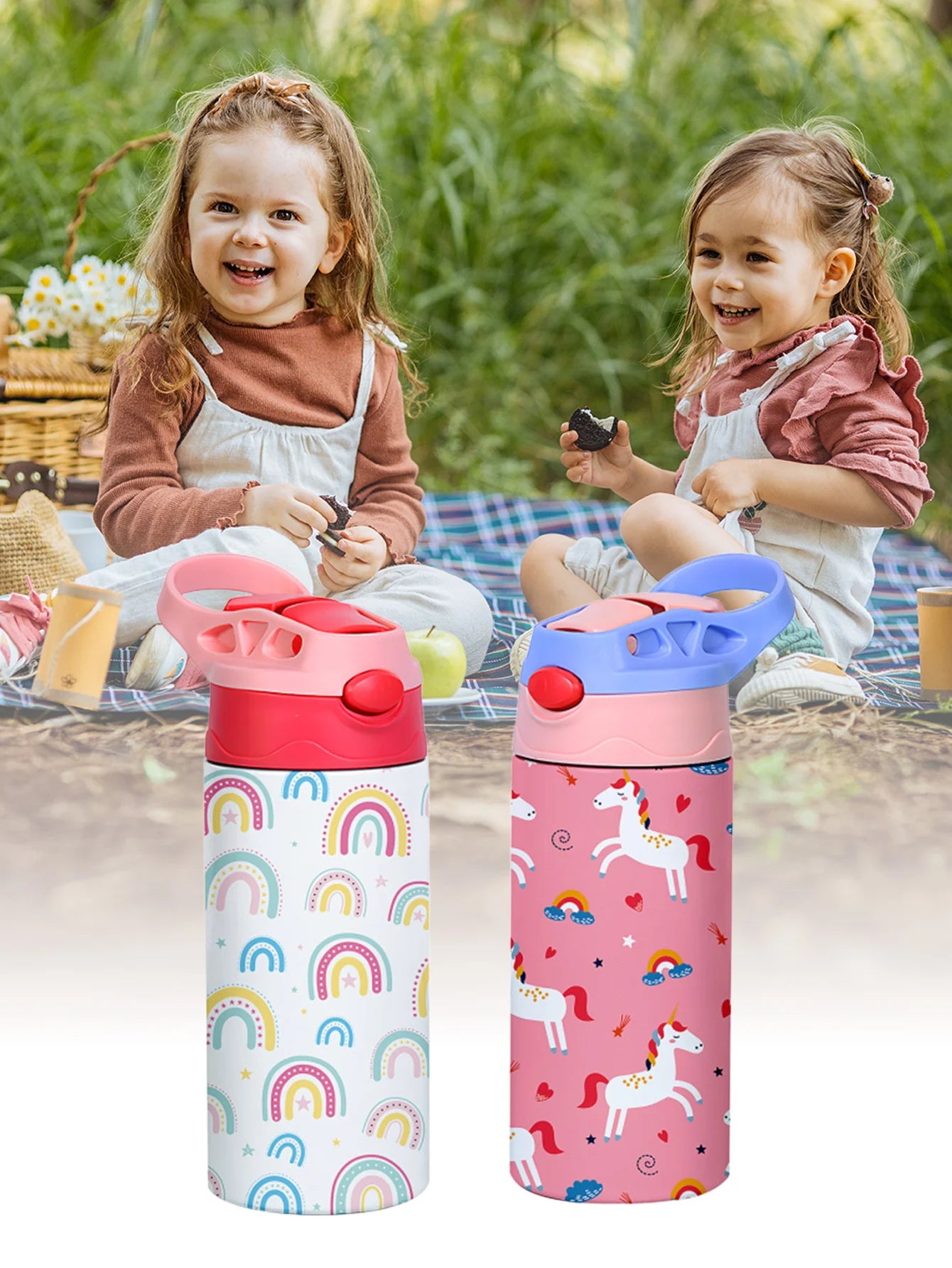 Cute Cartoon Pattern Stainless Steel Insulated Thermos Cup