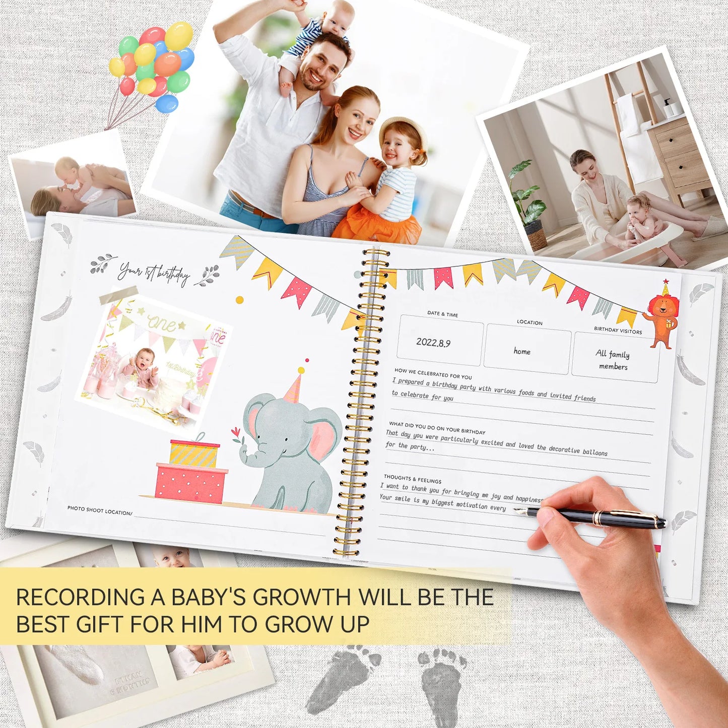 Baby Pregnancy Memory Book | DIY Family Growth Scrapbook Album