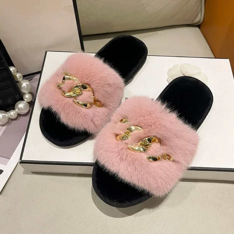 Women's Cozy Fur Lined Plush Slippers | Warm Indoor House Shoes