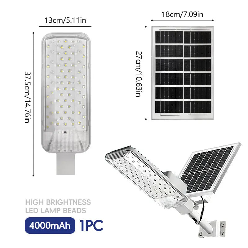 IP68 Waterproof Solar Street Lamp | 8000LM Brightness & Wide Angle