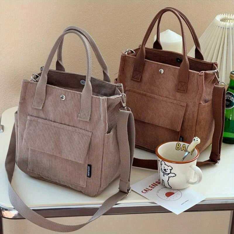 Elegante Bolso de Pana Lavable a Mano | Accesorio Versátil para el Día a Día