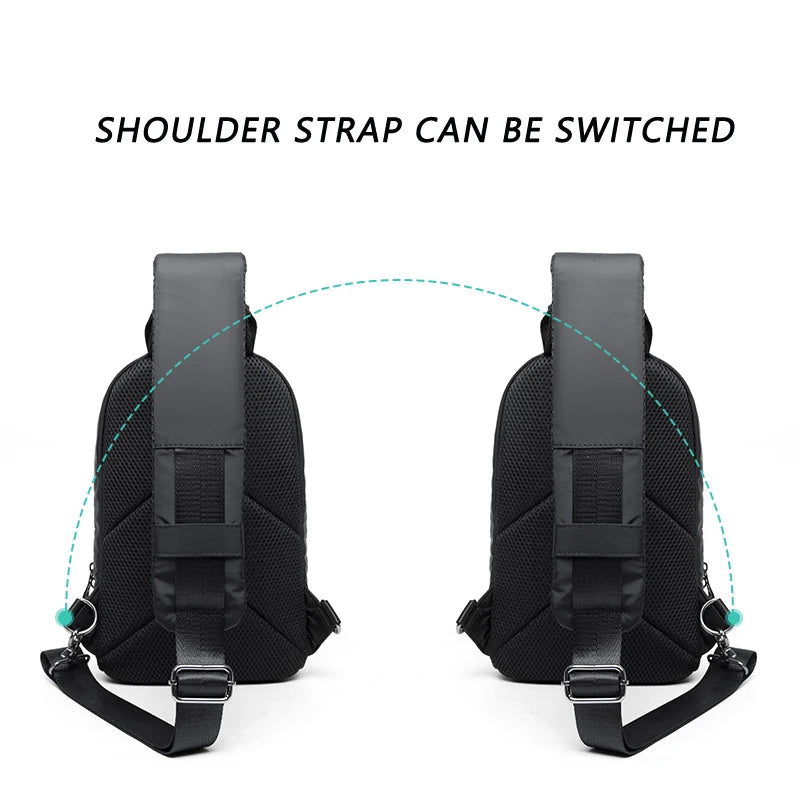 Waterproof Nylon Sling Bag | Anti-Theft Travel Chest Backpack